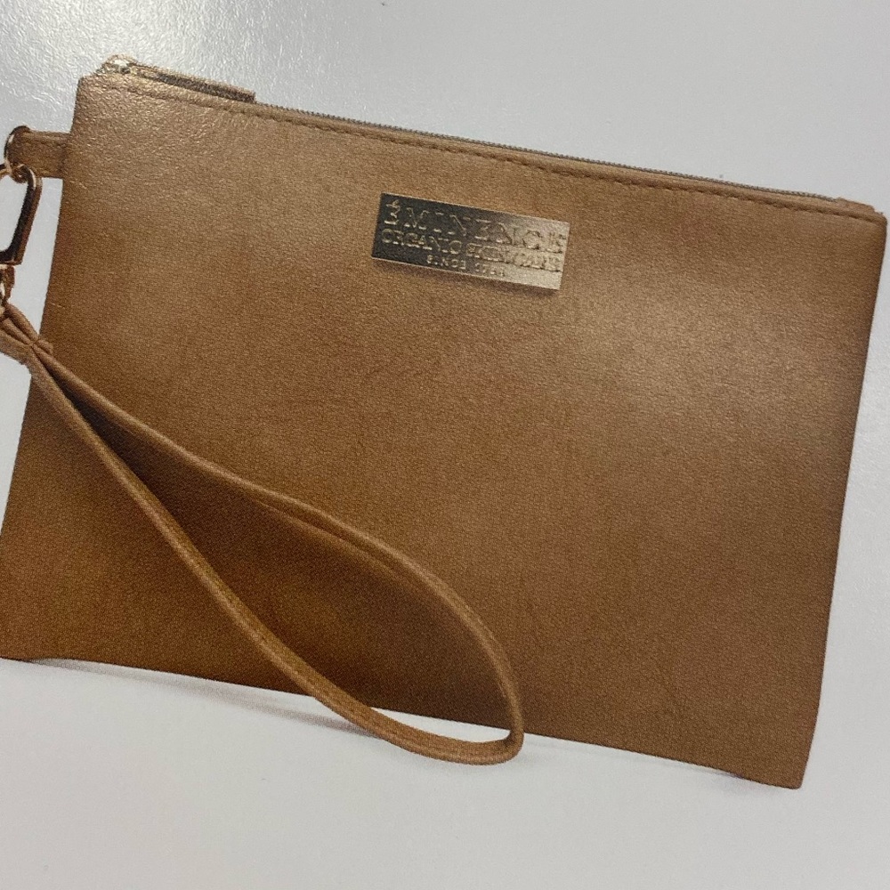 NIB EMINENCE cosmetic bag vegan friendly travel ouch makeup skin care wristlet